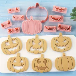   10 darabos Halloween Tök Alakú Süteményszaggató Készlet
