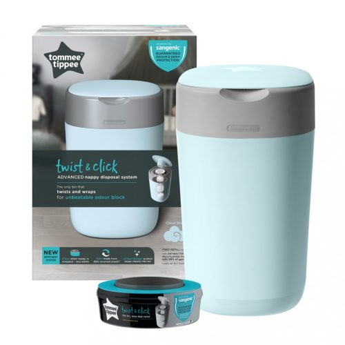 Tommee Tippee Twist&Click pelenkacsomagoló +1db utántöltő - kék