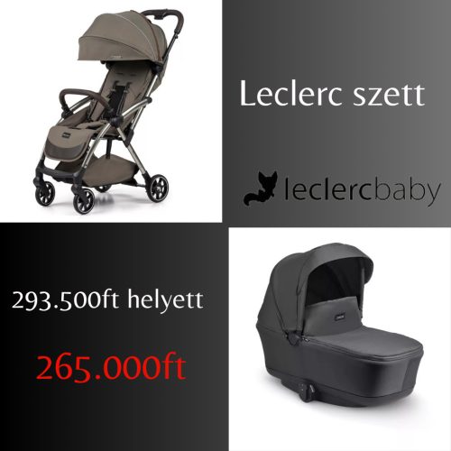 Leclerc Influencer Air könnyű sport babakocsi + fekete mózeskosár- Olive Green