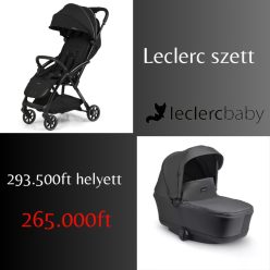   Leclerc Influencer Air könnyű sport babakocsi + fekete mózeskosár- Piano Black