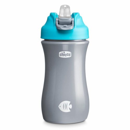 Chicco Kids Pop-Up szívószálas kulacs 350ml- Kék