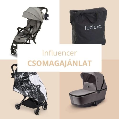 Leclerc Influencer Bundle Deal babakocsi szett csomagajánlat - Grey Melange