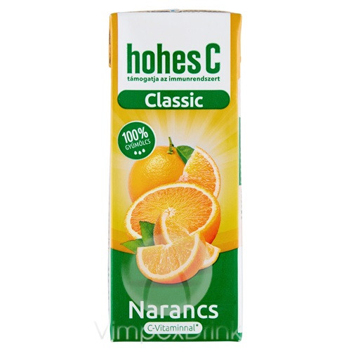 SIO Hohes C Narancs 100% 0,2l TETRA