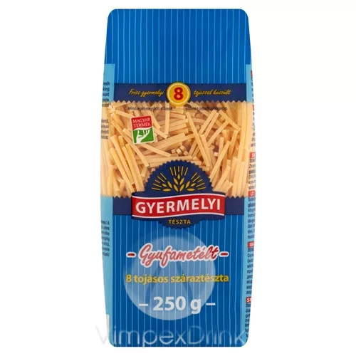 GYERMELYI TÉSZTA 8TOJ.GYUFAMETÉLT 250G