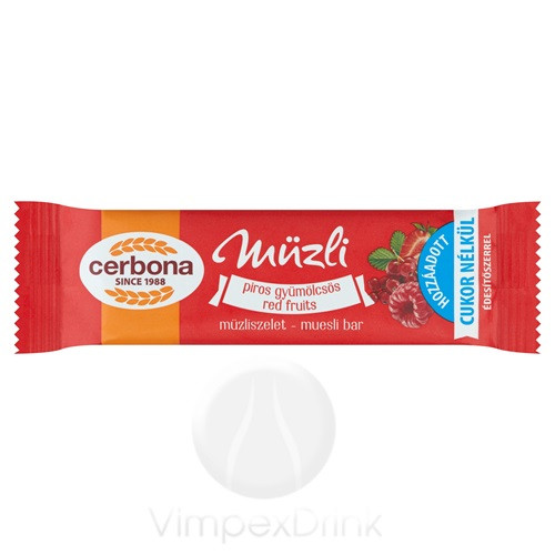 Cerbona szelet pirosgyümölcs NO cukor 20g/20/