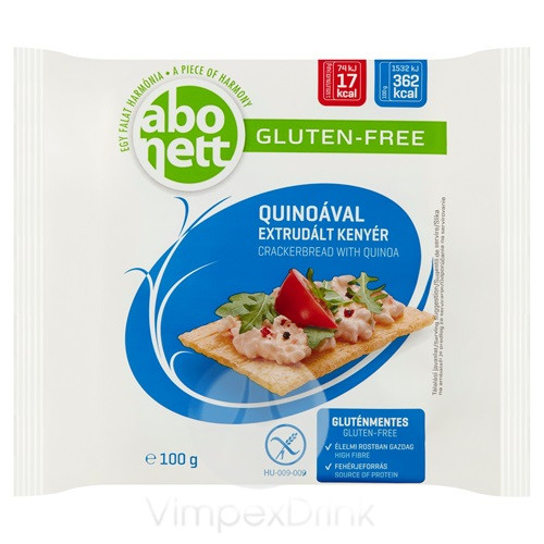 Abonett extrudált kenyér gluténmentes Quinoával 100g /12/