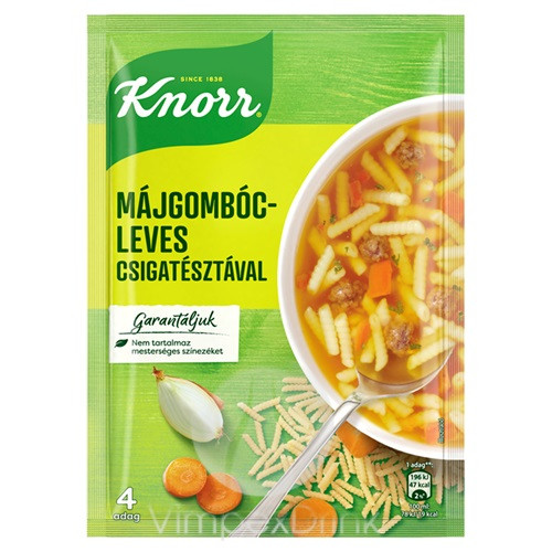 KNORR MÁJGOMBÓCLEVES CSIGATÉSZTÁVAL 58G