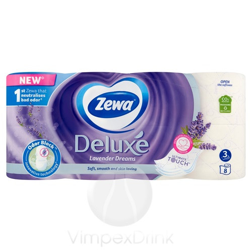 ZEWA Deluxe Taolettpapír 3r.Lavender 8te