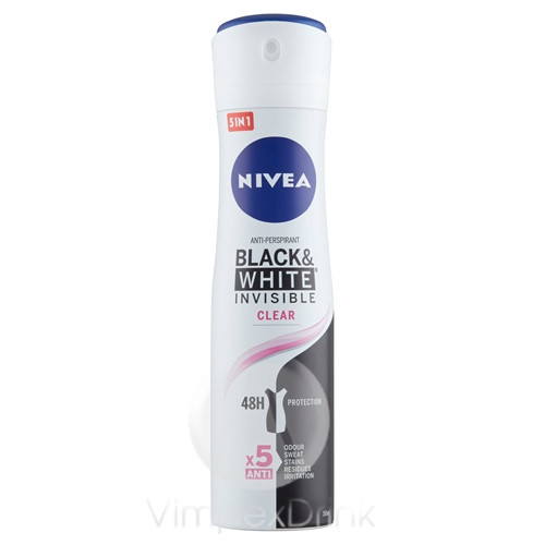 Nivea Deo 150ml B&W Invisible Clear