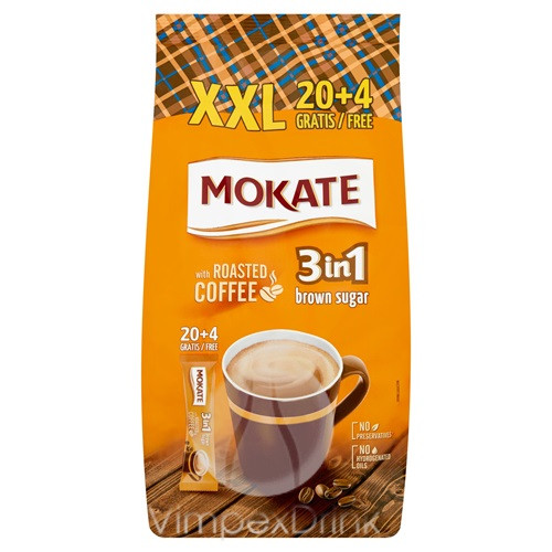 Mokate instant kávé 3in1 XXL Barnacukor 20+4*17g új