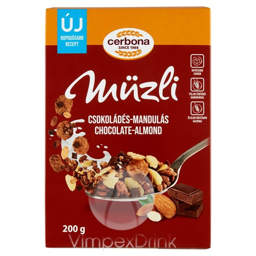 Cerbona müzli csokis-mandulás  200g