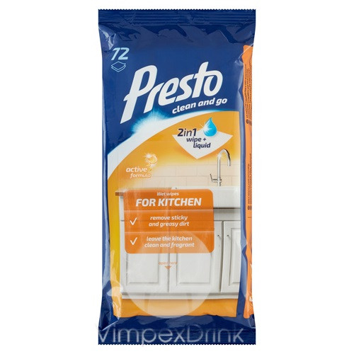 Presto clean konyhai törlőkendő 72db