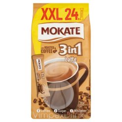 Mokate Instant kávé 3in1 XXL Latte 20+4*15g grátisz