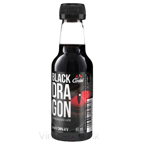 CSEVI Black Dragon keserű likőr 0,05l ELD 34%  PET