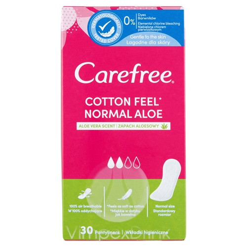 CAREFREE TISZT.BETÉT ALOE VERA 30 DB