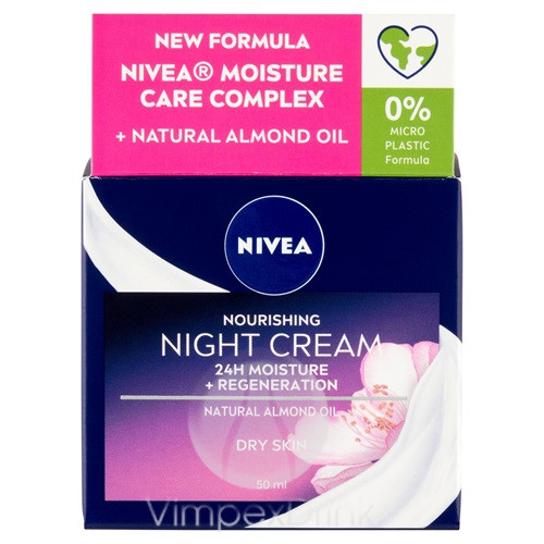 NIVEA AquaEffect Essentials Gazdagon Regeneráló Éjszakai Arckrém Száraz/Érzékeny Bőrre 50ml