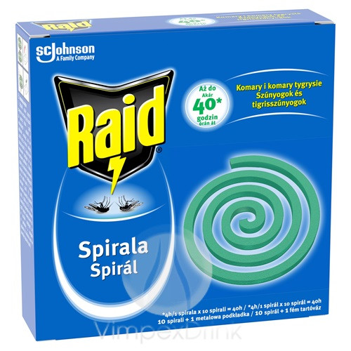 Raid szúnyogirtó spirál 10db