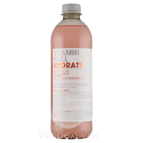 Vitamin Well Hydrate rebarbara és eper ízű üdítőital 0,5L