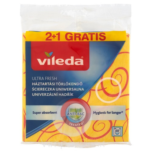 Vileda Ultra Fresh Háztartási törlőkendő 2+1