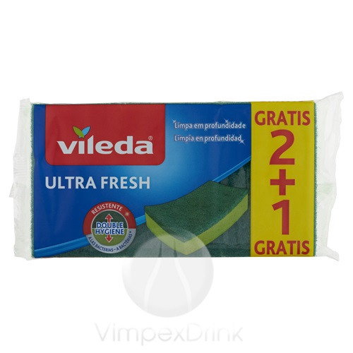 Vileda Ultra Fresh súrolószivacs 2+1