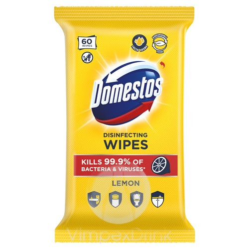 Domestos fert. törlőkendő 60db Lemon