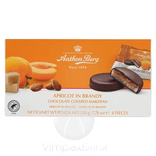 Anthon Berg marcipán tallér Barack Brandyben 220g