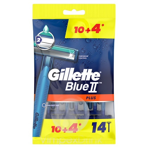 Gillette BlueII Plus Eldobható férfi borotva 10+4db