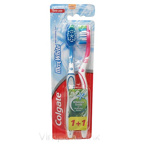 Colgate fogkefe Max White lágy 1+1 db