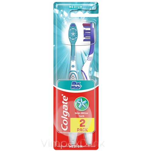 Colgate fogkefe Max White közepes 1+1db