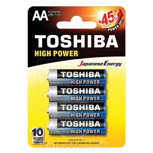 Toshiba alkáli elem LR6 BP4 AA/4db