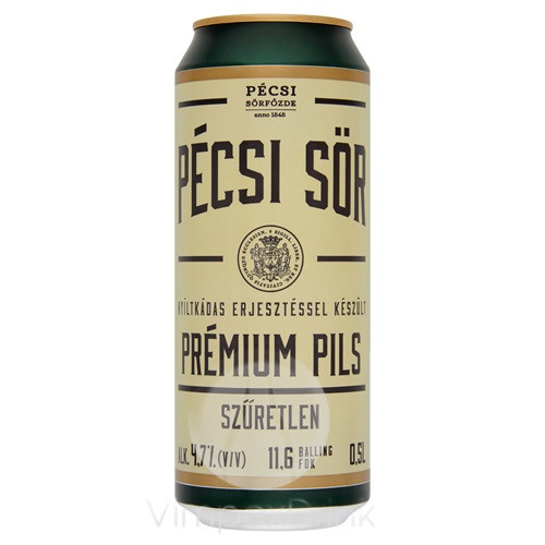 PECS Prémium Lager Szűretlen 0,5 DOB