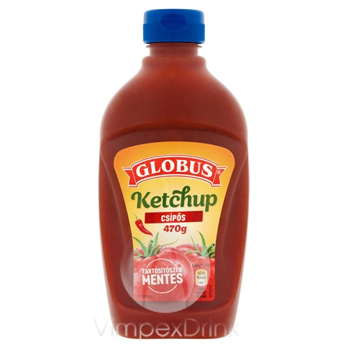 GLOBUS KETCHUP CSÍPŐS FLAKONOS 450G/470G