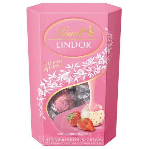 Lindt Lindor Eper fehércsoki golyók díszdob.200g/8/