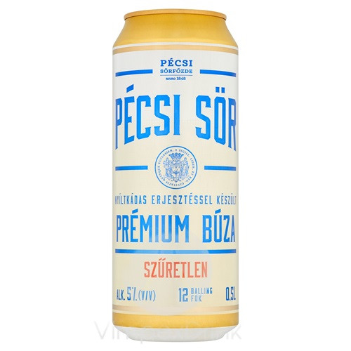 PECS Sör Prémium Lager BÚZA Szűretlen 0,5 DOB 5% /24/