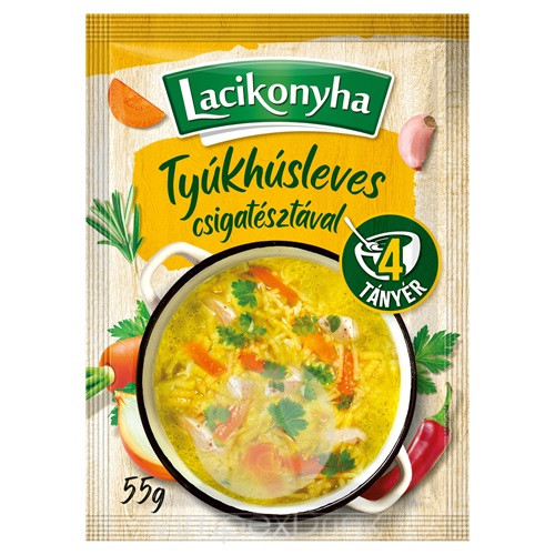 Lacikonyha Tyúkhúsleves csigatésztával 4 tányéros 55g