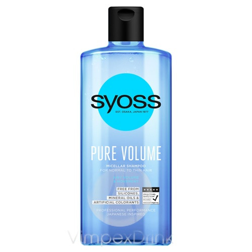 Syoss sampon 440ml Pure Volume dúsító