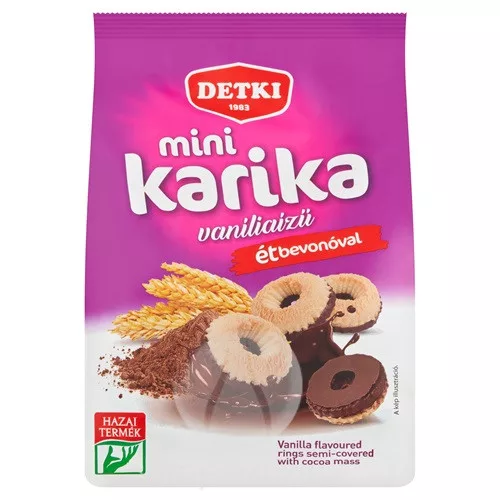 Detki Mini Karika vaníliaízű teasütemény ét 150g /12/ ZACSKÓS