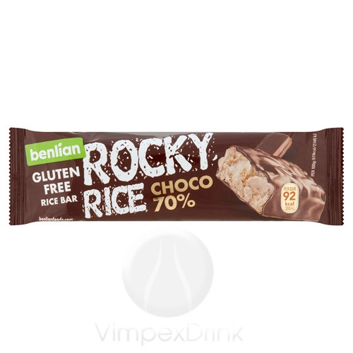 Rocky Rice Choco puff.rizsszelet étcsokoládés 70% 18g