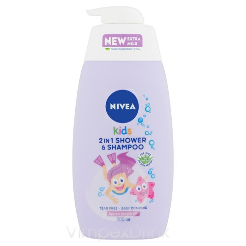 Nivea Kids tusfürdő&sampon 500ml lány