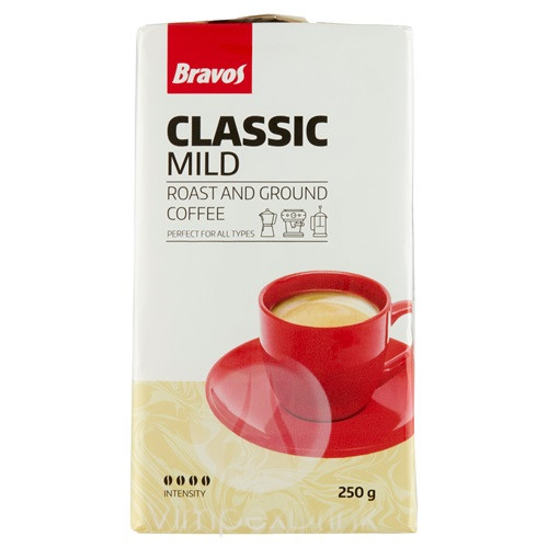 Bravos Classic Mild őrölt vak. kávé 250g /12/