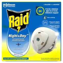   Raid Night&Day elekt.légy-és szúnyogirtó korong kész.+1utt.