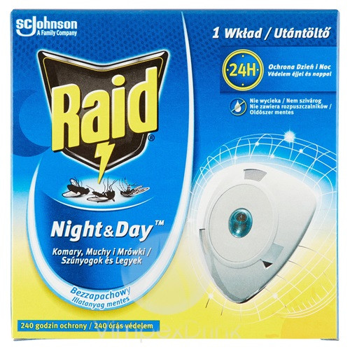 RAID NIGHT&DAY ELEKT. LéGY-éS SZúNYOGIRTó KORONG UTT. 1DB