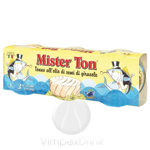 Mister Ton tonhal darabok napraforgó olajban 3x80g (3x52g)