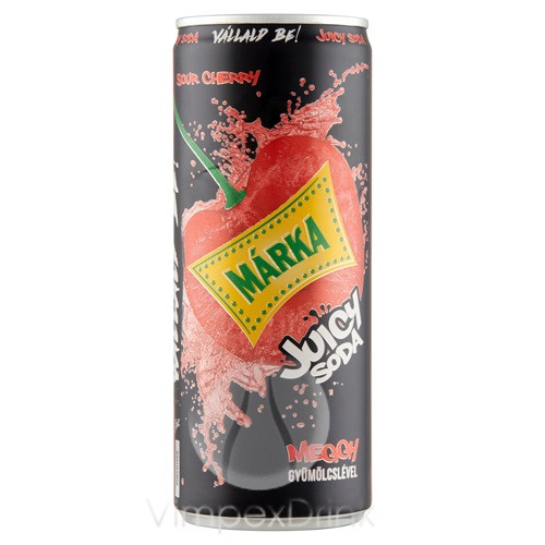 márka juicy soda meggy 0,25l can