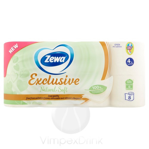 Zewa Exclus.Toalettpapír 4r.Nat.Soft 8tek.