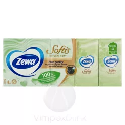 Zewa Softis 4 rétegű papír zsebkendő NaturalSoft 10x9 db