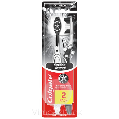 Colgate fogkefe Max White Charcoal duo 2db