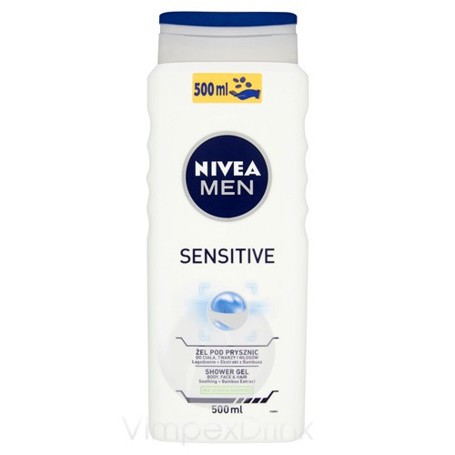 Nivea Men tusfürdő 500ml Sensitive