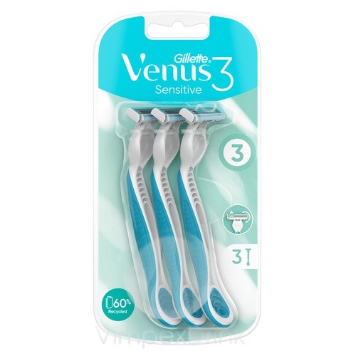 Gillette Venus3 Sensitive eldob.női borotva 3db