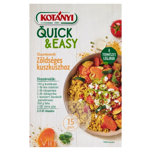 Kotányi Quick&Easy Zöldség kuszkusz fűszerkeverék 20g